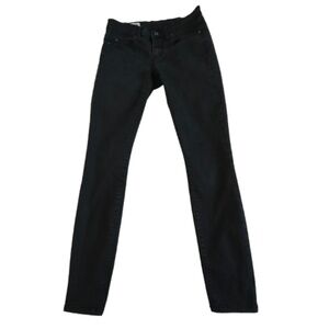 Gap 1969 Women's 25 S Black Skinny Short Leggings Jeans Cotton Blend Slim Fit